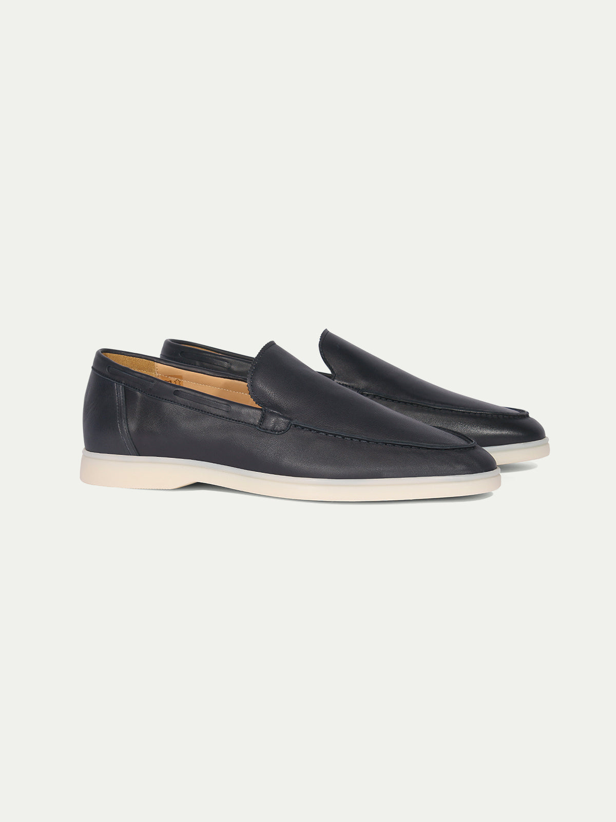 Navy Leather Yacht Loafers – Positano Life