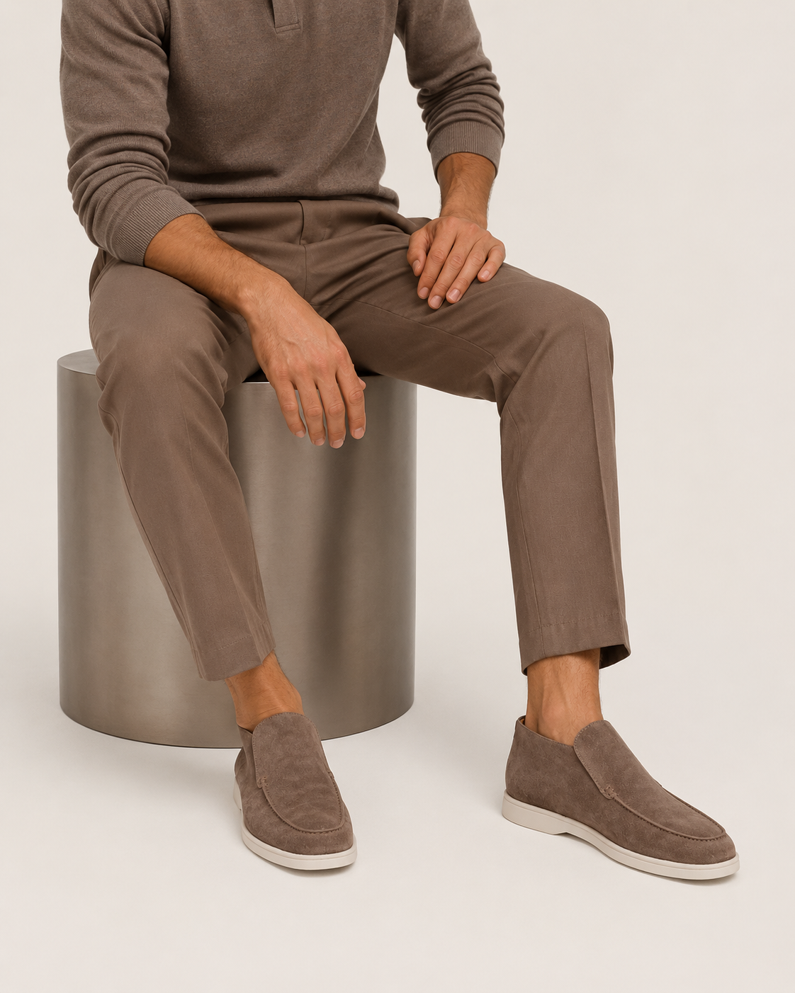 Moreno Suede City Loafer Taupe – Positano Life