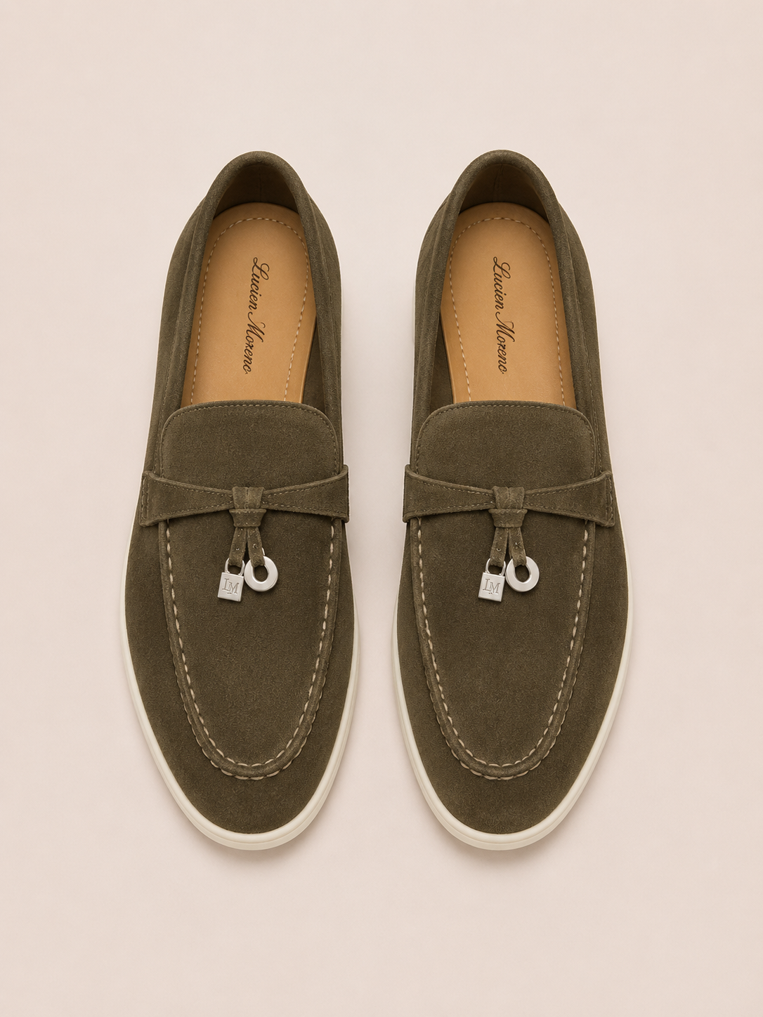 Lady Olive Green Buckle Loafer – Positano Life