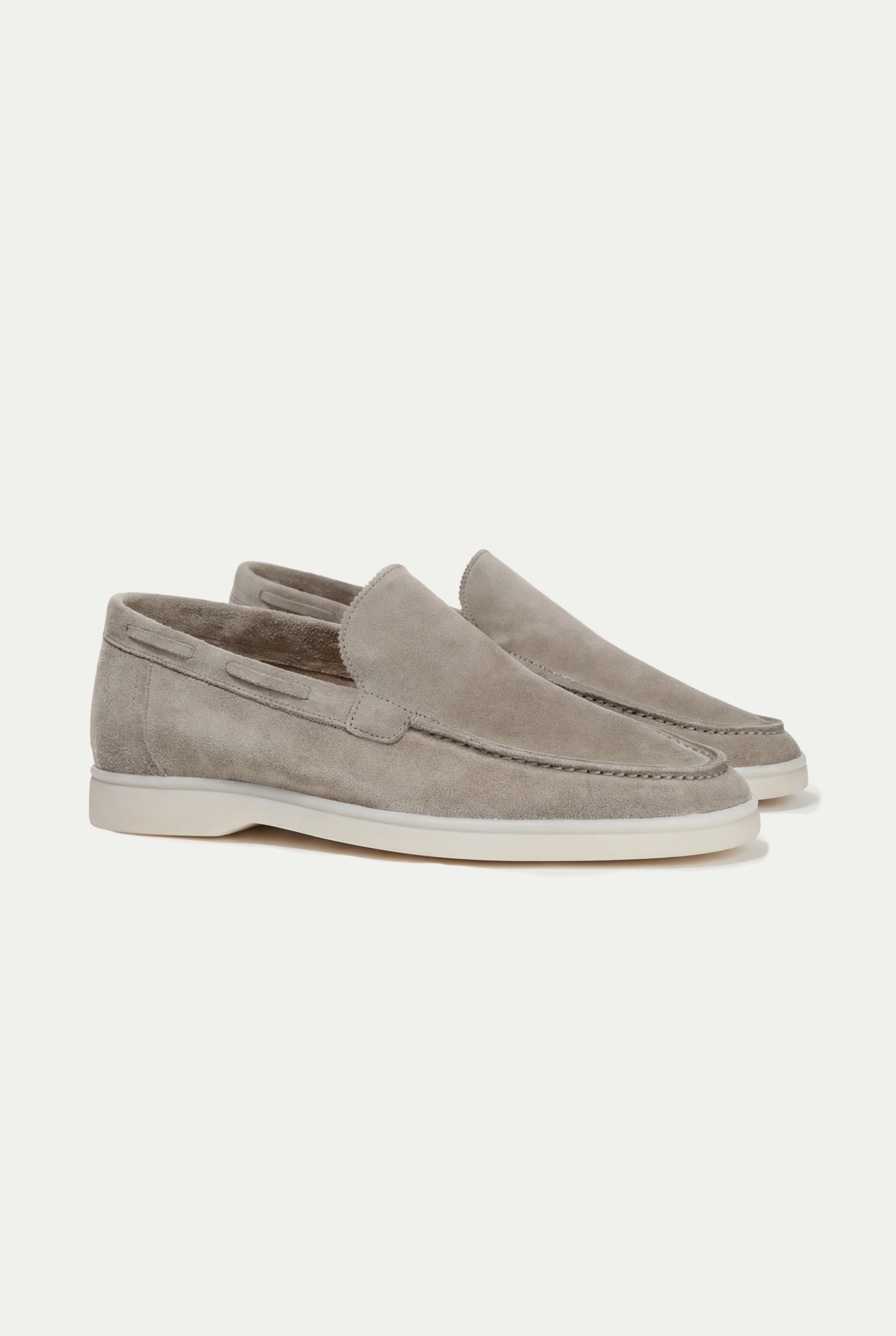Moreno Classic Suede Loafer Light Gray – Positano Life
