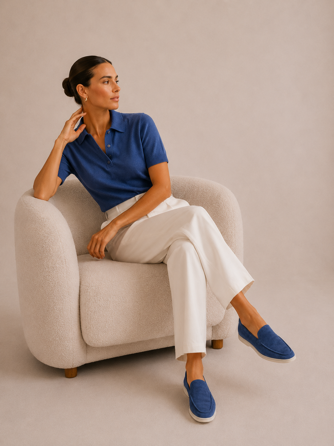 Lady Royal Blue Yacht Loafer – Positano Life